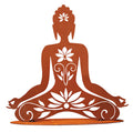 Gartenfigur Hindu-Göttin Shiva aus Edelrost Metall Gartendeko Rost Deko Wohndeko