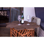 Runde Feuerstelle Floral Edelrost 3in1 Feuerschale Pflanzgefäß Beistelltisch