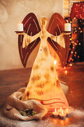 "Holzengel - Frida als Kerzenhalter" Kerzenständer Engel Holz-Rost Kombination