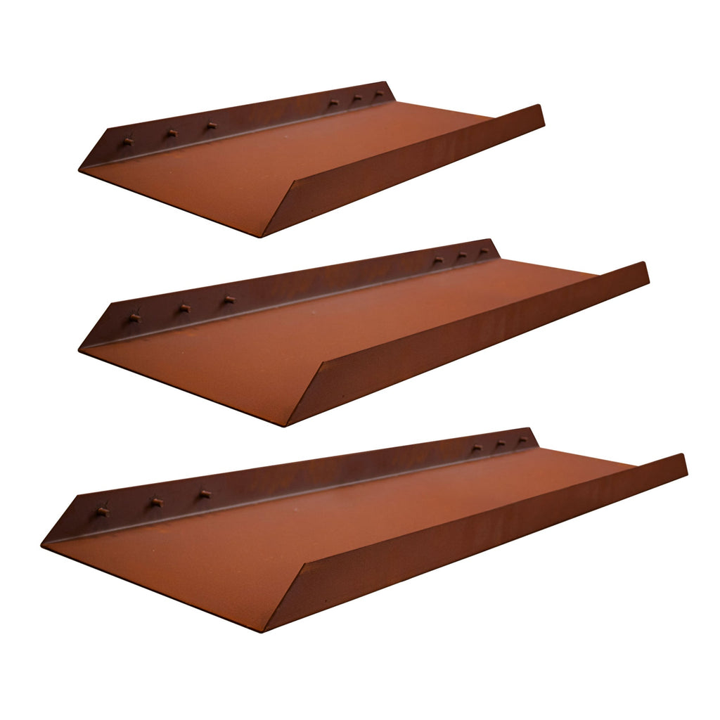 Holzlege - Quadrat & Rechteck - Metall mit Edelrost Patina, Gr. 160x160 cm