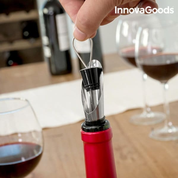 Wein Zubehör Set - Weinflaschenoptik 5-teilig, Dekorative Geschenkidee