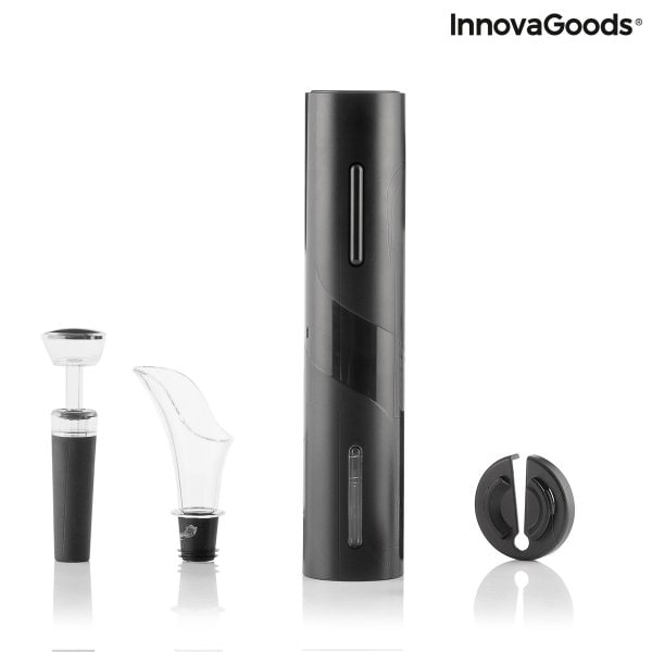 Elektrischer Korkenzieher im Geschenkset 4-teilig, Set für Weinliebhaber