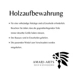 Holzlege Metall - Quadrat & Rechteck - Edelrost Rustikale Holzaufbewahrung