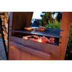 Grill Grillstelle Feuerstelle Holzkohlegrill XL Barbecue aus Metall mit Holzlege