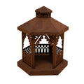 Laterne - Pavillon - Edelrost Vintage Laterne 6-eckig Rost Dekoration Garten