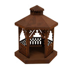Laterne - Pavillon - Edelrost Vintage Laterne 6-eckig Rost Dekoration Garten