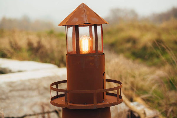 Leuchtturm  Norddeutschland aus Metall Edelrost Leuchtturm XXL - Echtrost