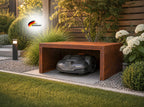 Mährobotergarage für den Garten aus Edelrost, 3 Varianten Made in Germany