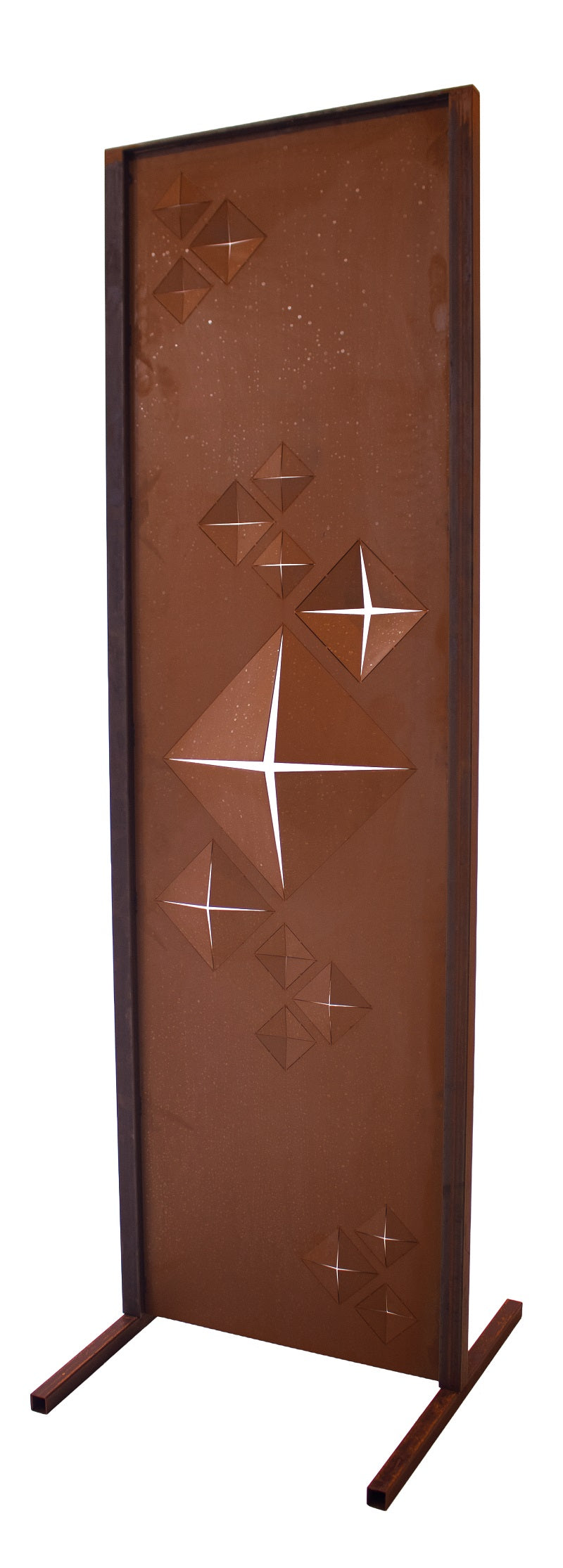 Paravent Rauten Edelrost Sichtschutzwand 160 × 50 cm – Made in Germany
