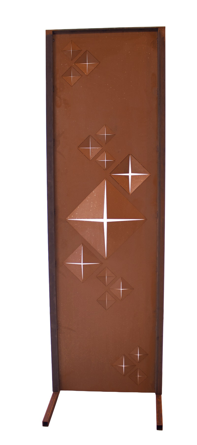 Paravent Rauten Edelrost Sichtschutzwand 160 × 50 cm – Made in Germany