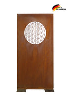Parawand Sichtschutz Lebensblume Metall 200x100 cm – Garten Deko
