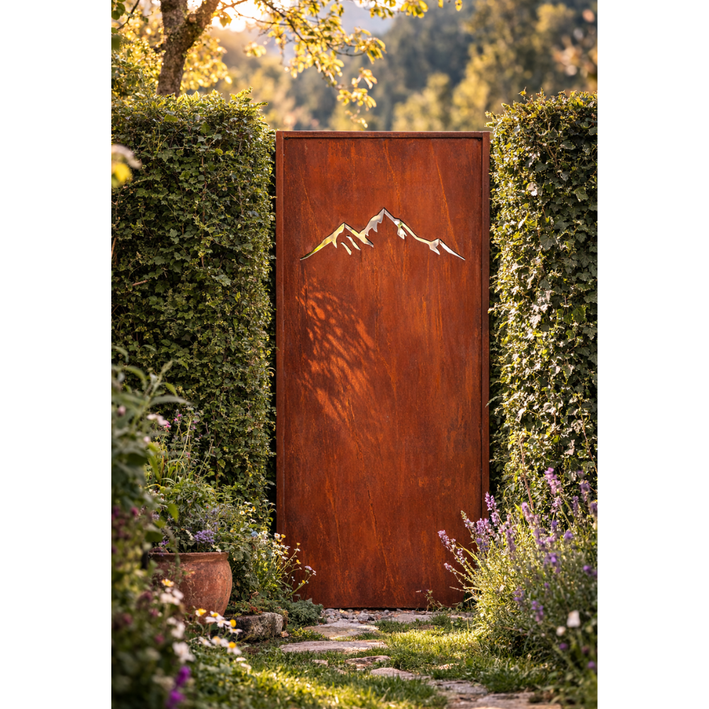 Parawand Berg 200x100 cm – Sichtschutz Garten aus Metall Made in Germany