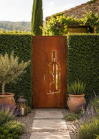 Parawand Wein Edelrost Sichtschutzwand Wein 200 × 100 cm  Gartentrennwand