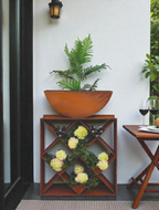 Pflanzregal Sizilia inkl. Schale handgefertigtes Design für Garten & Wohnraum