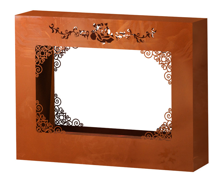 Pflanzsäule aus Edelrost im Barock-Design Gartendeko Pflanzendeko Rost Deko