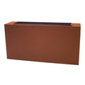 Pflanztrog für Sichtschutzwände Metall Edelrost mit Blumenkasten 100×50×23 cm