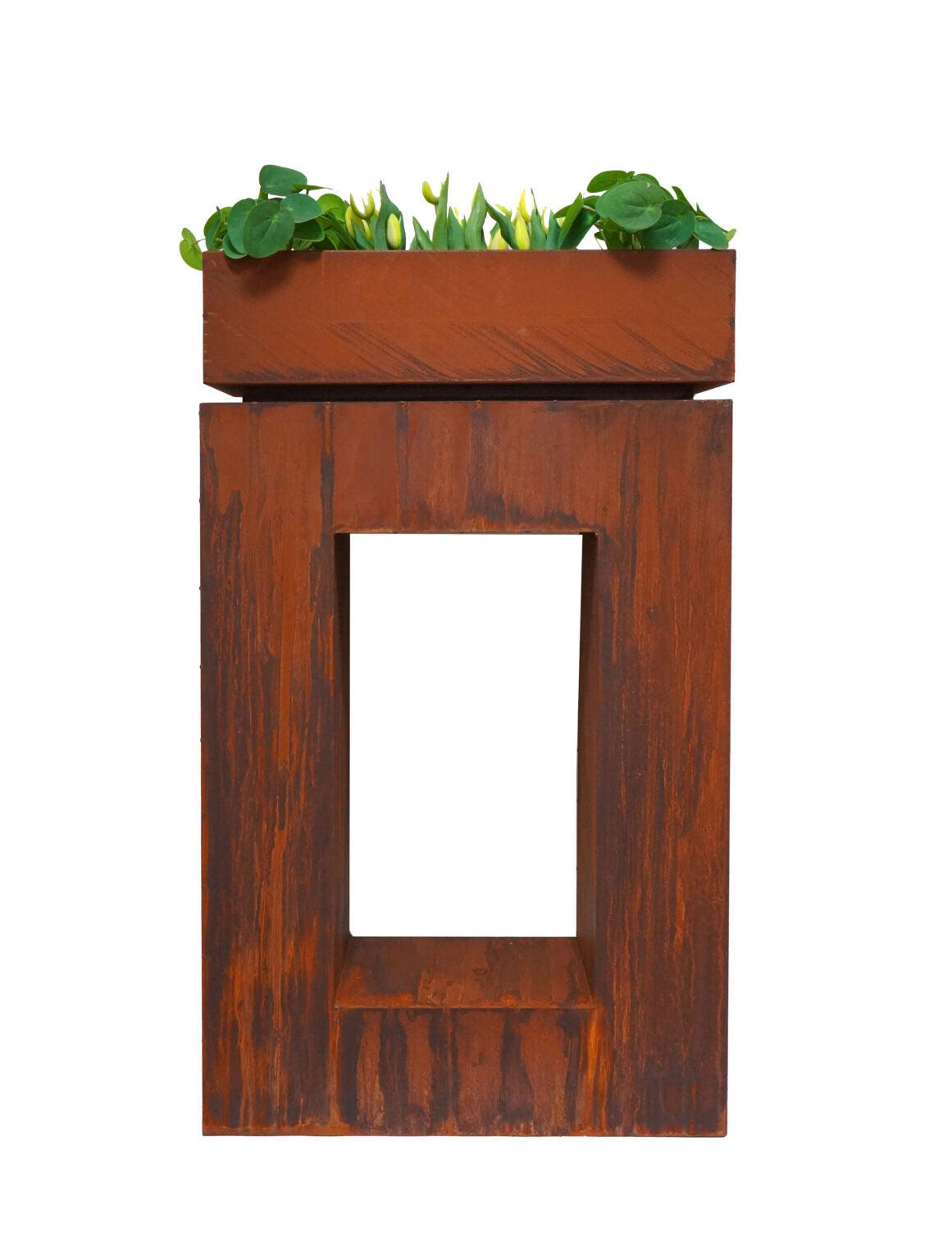 Pflanzsäule Edelrost mit Pflanzschale – Luzern komplett Set für Garten & Eingang
