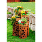 Säule Flowerpower - Pflanzsäule Modern Edelrost Gartensäule einzeln oder Set
