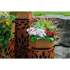 Säule Flowerpower - Pflanzsäule Modern Edelrost Gartensäule einzeln oder Set