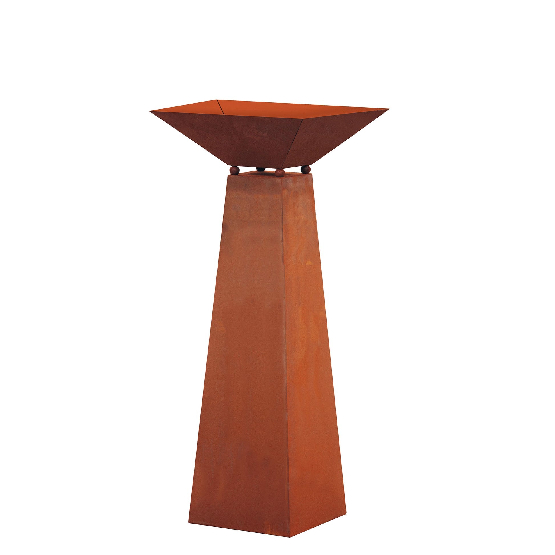 Rost Garten Säule Trapez - ohne Muster aus Metall im Edelrost Design Rostsäule