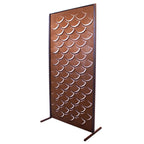 Sichtschutzwand Schuppen Edelrost Sichtschutz Metall Fischschuppen-Design H: 2 m