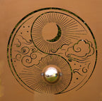 Sichtschutzwand Edelrost - Yin & Yang mit Edelstahl Paravent Trennwand Windschutzwand