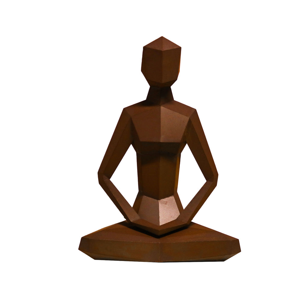 Skulptur Balance - Edelrost Yoga Figur Metallskulptur Woman Gartendeko Rost