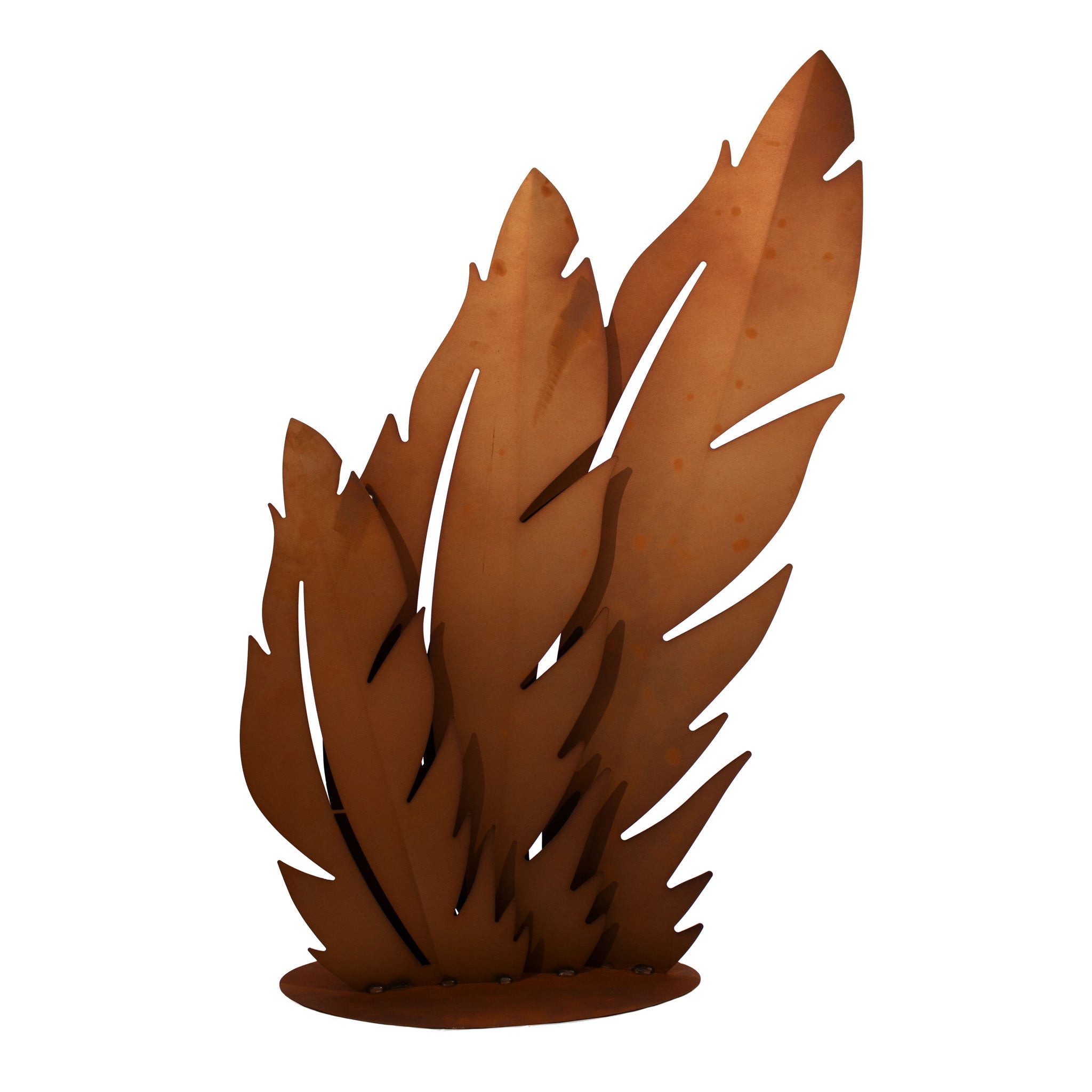 Skulptur Figur Statue Edelrost - Federn Dekoration Effekt Zierde Garten