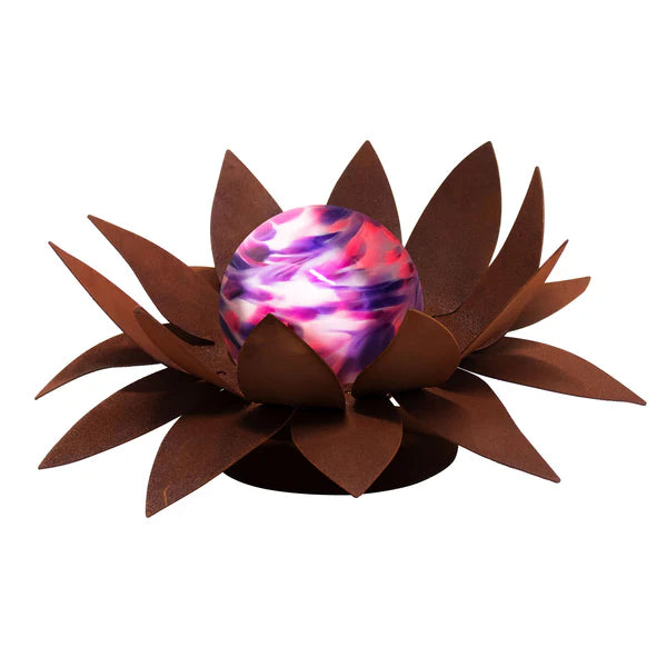 Edle Glasblumen Sonnenblüte Edelrost 3er Set, Handgefertigte Gartenkunst