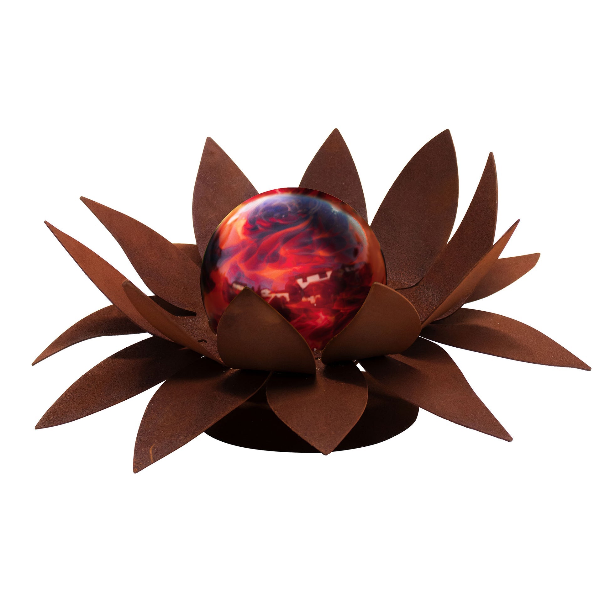 Edle Glasblumen Sonnenblüte Edelrost 3er Set, Handgefertigte Gartenkunst