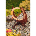 Sonnenuhr aus Edelrost dekorative Rostfigur für den Garten Gartendeko Rostdeko
