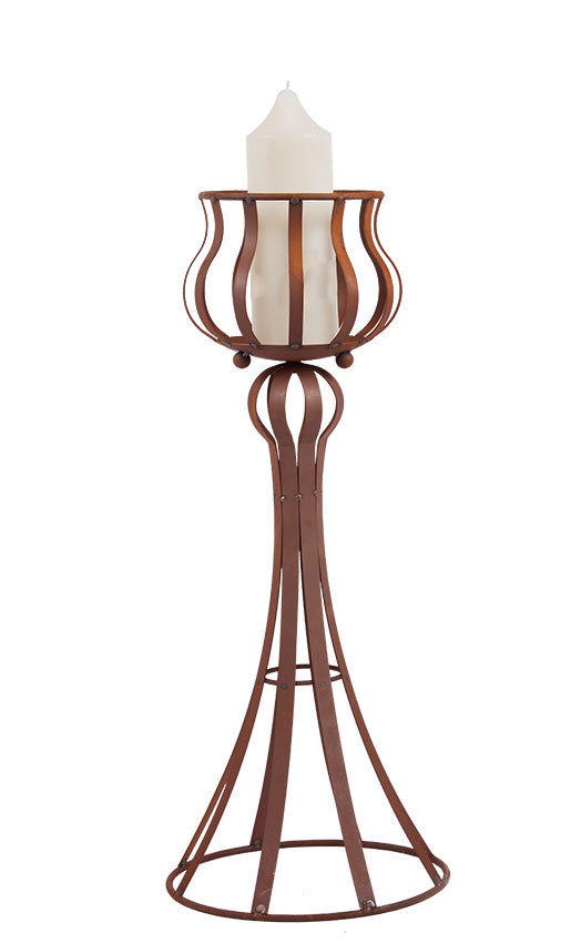 Ständer - Abstrakt Edelrost Kerzenständer, Gartenfackel Metall Echtrost