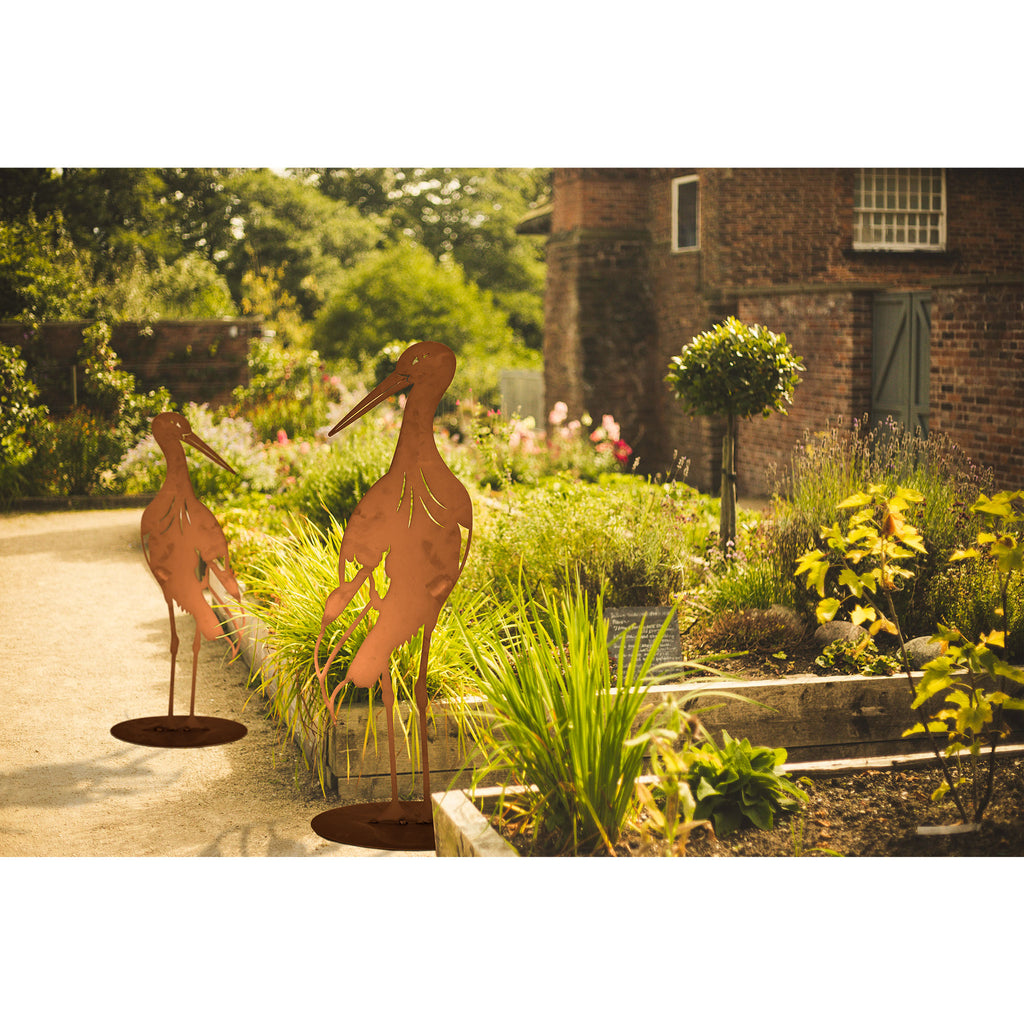 Tierfigur Metall - Storch Amadeus - Gartendeko Tierliebhaber Teichdeko Vogel