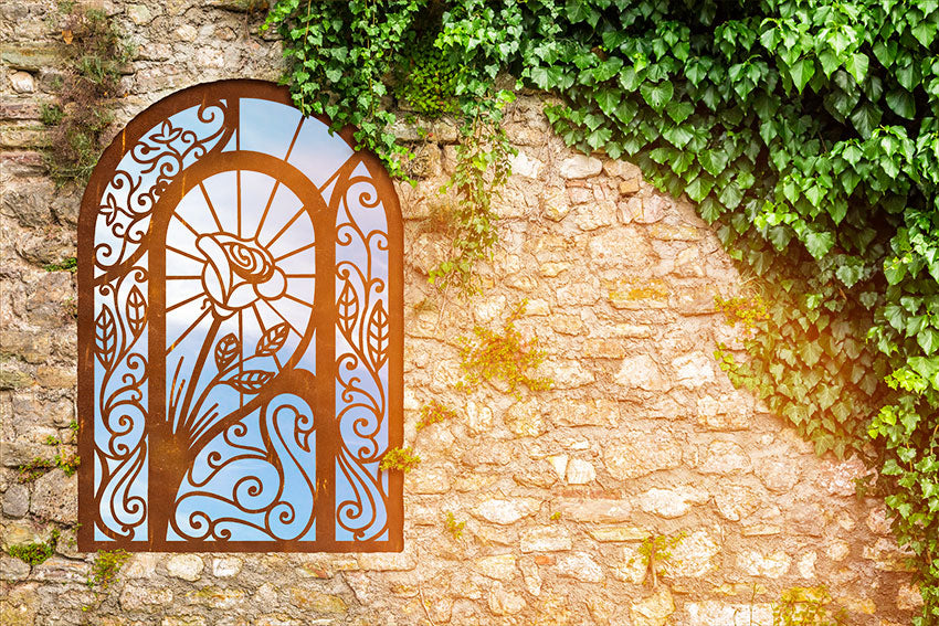 Wandbild Romantic - Metall Wandbild zum Ummauern geeignet Edelrost Deko