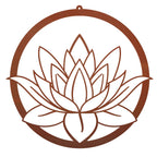 Wandbild - Lotus - im Edelrostdesign Wanddekoration aus Edelrost