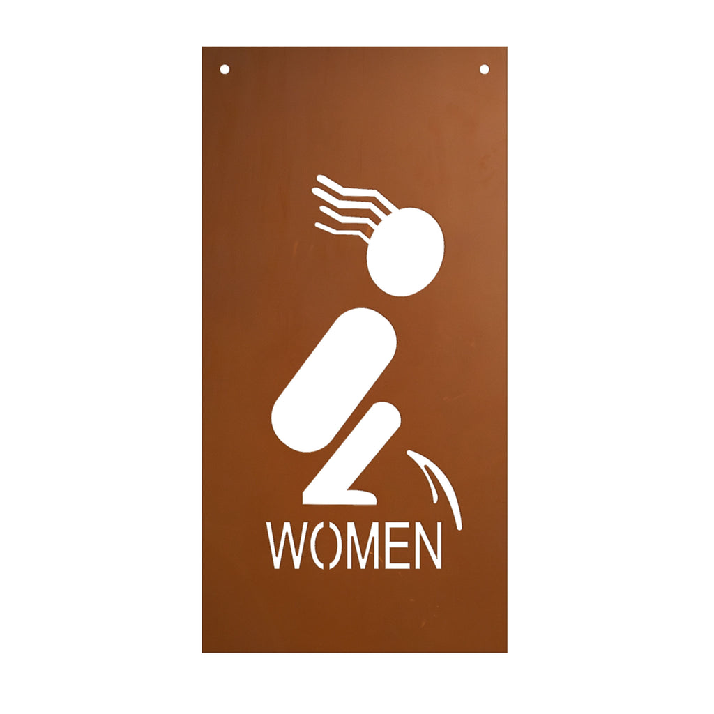 WC-Schilder - Metall Edelrost Toilettenschilder verschiedene Ausführungen