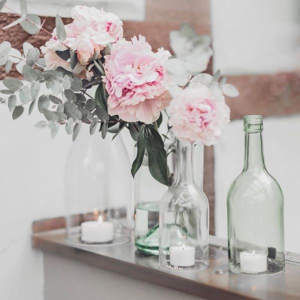 Exklusives WINDLICHT BORDEAUX FLASCHE - handgefertigt in Deutschland