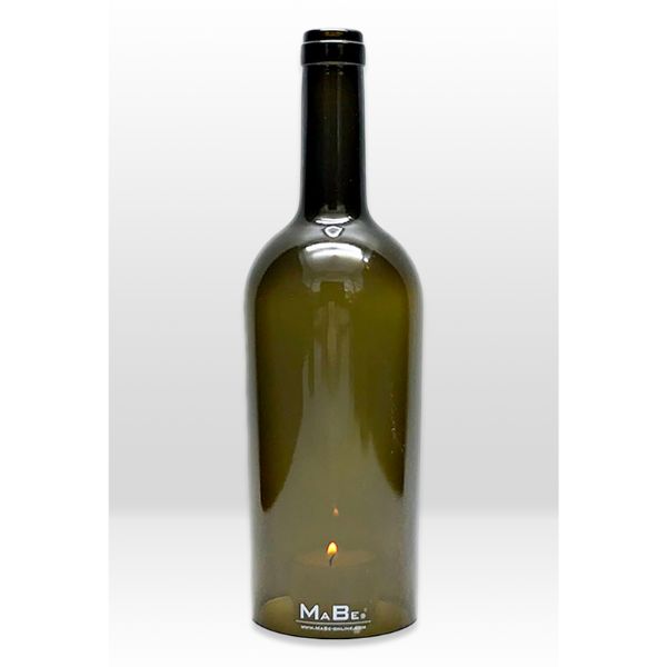 Exklusives WINDLICHT BORDEAUX FLASCHE - handgefertigt in Deutschland