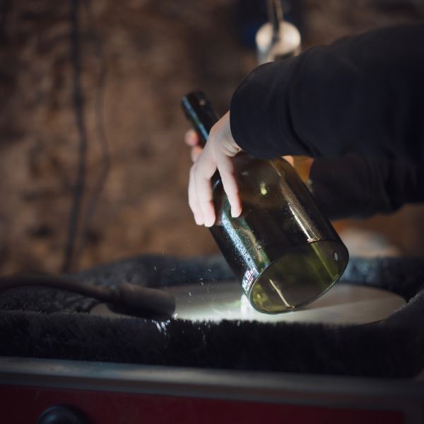 Exklusives WINDLICHT BORDEAUX FLASCHE - handgefertigt in Deutschland