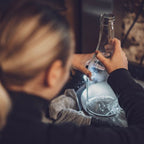 Exklusives WINDLICHT BORDEAUX FLASCHE - handgefertigt in Deutschland
