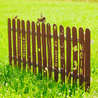 Gartenzaun Zaunlatten aus Edelrost Metall Zaunlatte in unterschiedlichen Designs